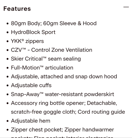 Men's size medium Obermeyer Grommet Jacket - Picture 5 of 14